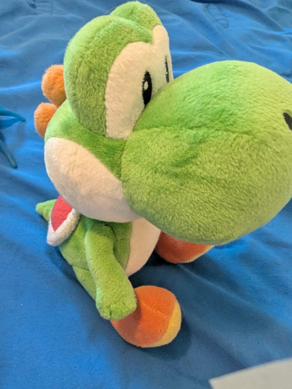 Nintendo Green Yoshi Plush with Orange Feet and Red Shell Accent